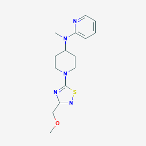 molecular formula C15H21N5OS B12262637 N-{1-[3-(methoxymethyl)-1,2,4-thiadiazol-5-yl]piperidin-4-yl}-N-methylpyridin-2-amine 