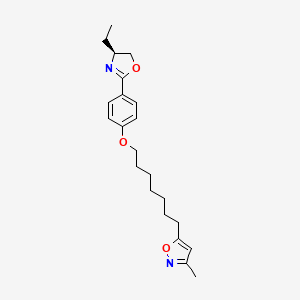 (S)-5-(7-(4-(4-Ethyl-4,5-dihydrooxazol-2-yl)phenoxy)heptyl)-3-methylisoxazole