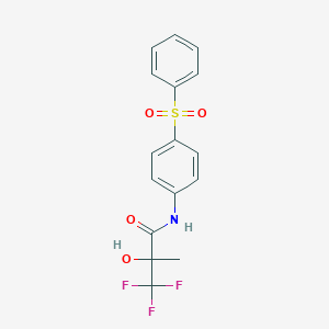 N-[4-(benzenesulfonyl)phenyl]-3,3,3-trifluoro-2-hydroxy-2-methylpropanamide
