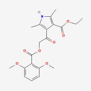 4-[2-[(2,6-dimethoxyphenyl)-oxomethoxy]-1-oxoethyl]-2,5-dimethyl-1H-pyrrole-3-carboxylic acid ethyl ester