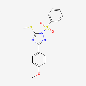 1-(Benzenesulfonyl)-3-(4-methoxyphenyl)-5-(methylthio)-1,2,4-triazole