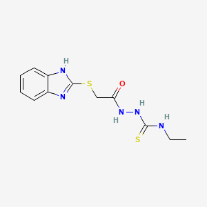 1-[[2-(1H-benzimidazol-2-ylthio)-1-oxoethyl]amino]-3-ethylthiourea