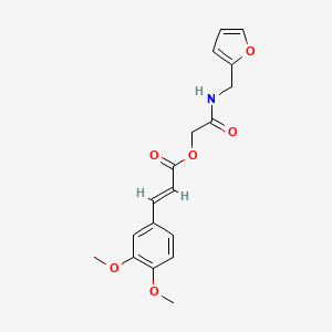 [2-(furan-2-ylmethylamino)-2-oxoethyl] (E)-3-(3,4-dimethoxyphenyl)prop-2-enoate