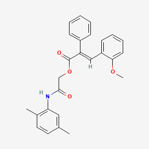[2-(2,5-dimethylanilino)-2-oxoethyl] (E)-3-(2-methoxyphenyl)-2-phenylprop-2-enoate
