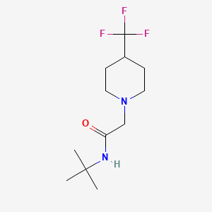 molecular formula C12H21F3N2O B12262948 N-tert-butyl-2-[4-(trifluoromethyl)piperidin-1-yl]acetamide 