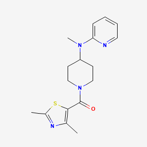 molecular formula C17H22N4OS B12262979 N-[1-(2,4-dimethyl-1,3-thiazole-5-carbonyl)piperidin-4-yl]-N-methylpyridin-2-amine 