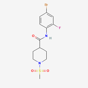 N-(4-bromo-2-fluorophenyl)-1-methylsulfonyl-4-piperidinecarboxamide