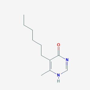 molecular formula C11H18N2O B012263 5-Hexyl-6-methyl-4-pyrimidinol CAS No. 103980-65-0