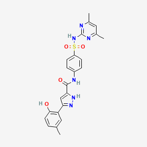 N-[4-[(4,6-dimethyl-2-pyrimidinyl)sulfamoyl]phenyl]-5-(3-methyl-6-oxo-1-cyclohexa-2,4-dienylidene)-1,2-dihydropyrazole-3-carboxamide