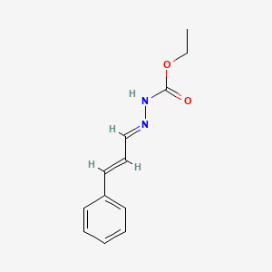 molecular formula C12H14N2O2 B1226308 Ethyl 2-(3-phenyl-2-propen-1-ylidene)hydrazinecarboxylate 