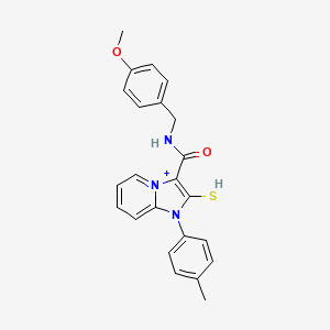 2-mercapto-N-[(4-methoxyphenyl)methyl]-1-(4-methylphenyl)-3-imidazo[1,2-a]pyridin-4-iumcarboxamide
