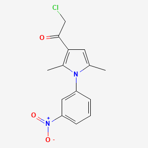 molecular formula C14H13ClN2O3 B1226315 2-chloro-1-[2,5-dimethyl-1-(3-nitrophenyl)-1H-pyrrol-3-yl]ethan-1-one CAS No. 610274-32-3