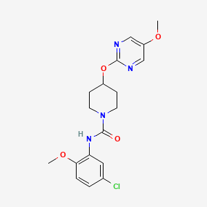 molecular formula C18H21ClN4O4 B12263162 N-(5-chloro-2-methoxyphenyl)-4-[(5-methoxypyrimidin-2-yl)oxy]piperidine-1-carboxamide 