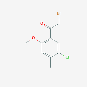 molecular formula C10H10BrClO2 B1226321 2-Bromo-1-(5-chloro-2-methoxy-4-methylphenyl)ethanone CAS No. 683274-74-0
