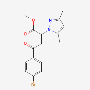 4-(4-Bromophenyl)-2-(3,5-dimethyl-1-pyrazolyl)-4-oxobutanoic acid methyl ester