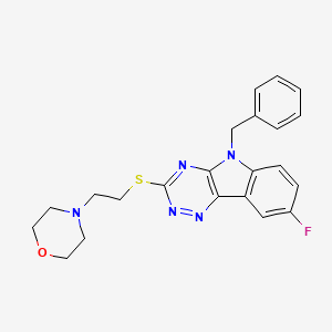 4-[2-[[8-Fluoro-5-(phenylmethyl)-[1,2,4]triazino[5,6-b]indol-3-yl]thio]ethyl]morpholine