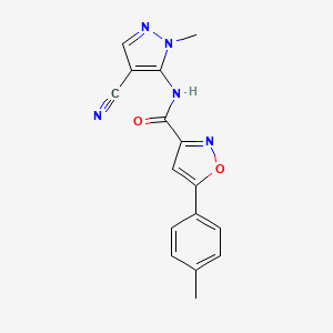 N-(4-cyano-2-methyl-3-pyrazolyl)-5-(4-methylphenyl)-3-isoxazolecarboxamide