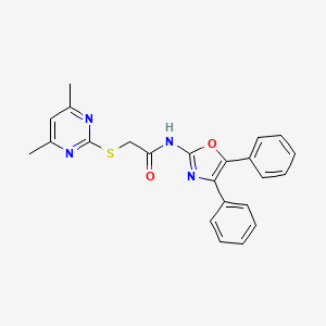2-[(4,6-dimethyl-2-pyrimidinyl)thio]-N-(4,5-diphenyl-2-oxazolyl)acetamide