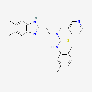 1-[2-(5,6-dimethyl-1H-benzimidazol-2-yl)ethyl]-3-(2,5-dimethylphenyl)-1-(3-pyridinylmethyl)thiourea
