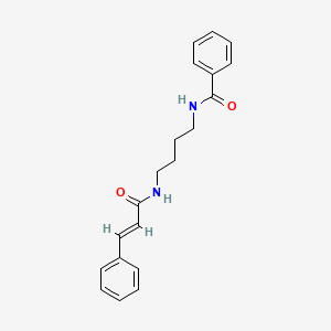 molecular formula C20H22N2O2 B1226343 (2E)-3-PHENYL-N-[4-(PHENYLFORMAMIDO)BUTYL]PROP-2-ENAMIDE CAS No. 64223-54-7