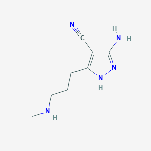 5-amino-3-[3-(methylamino)propyl]-1H-pyrazole-4-carbonitrile