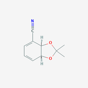 molecular formula C10H11NO2 B122636 (+)-cis-2(R),3(S)-2,3-Dihydroxy-2,3-dihydrobenzonitrile acetonide CAS No. 150767-96-7