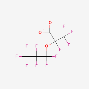 molecular formula C6F11O3- B1226381 2,3,3,3-Tetrafluoro-2-(1,1,2,2,3,3,3-heptafluoropropoxy)propanoate 