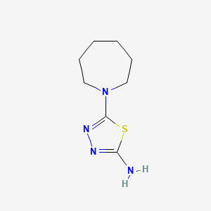 molecular formula C8H14N4S B1226409 5-Azepan-1-yl-1,3,4-thiadiazol-2-amine CAS No. 71125-53-6