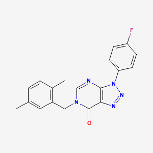 molecular formula C19H16FN5O B1226410 6-[(2,5-Dimethylphenyl)methyl]-3-(4-fluorophenyl)-7-triazolo[4,5-d]pyrimidinone 