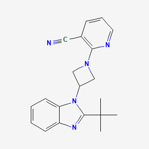 molecular formula C20H21N5 B12264128 2-[3-(2-tert-butyl-1H-1,3-benzodiazol-1-yl)azetidin-1-yl]pyridine-3-carbonitrile 