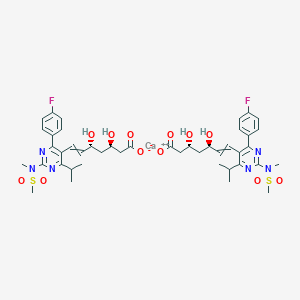 molecular formula C44H54CaF2N6O12S2 B1226427 calcium;(3R,5R)-7-[4-(4-fluorophenyl)-2-[methyl(methylsulfonyl)amino]-6-propan-2-ylpyrimidin-5-yl]-3,5-dihydroxyhept-6-enoate 