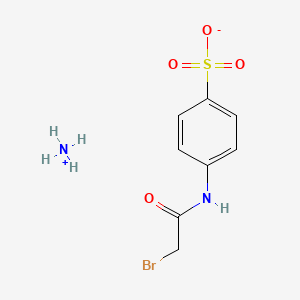 molecular formula C8H11BrN2O4S B1226434 Bromoacetylsulfanilic acid CAS No. 61389-09-1