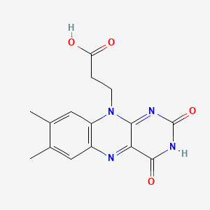 molecular formula C15H14N4O4 B1226437 10-(Carboxyethyl)flavin CAS No. 20781-13-9