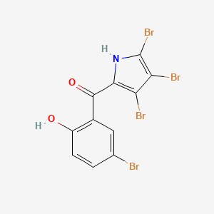 molecular formula C11H5Br4NO2 B1226441 Methanone, (5-bromo-2-hydroxyphenyl)(3,4,5-tribromo-1H-pyrrol-2-yl)- CAS No. 88217-19-0
