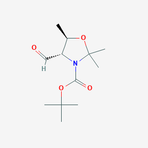 molecular formula C12H21NO4 B122645 tert-Butyl (4S,5R)-4-formyl-2,2,5-trimethyl-1,3-oxazolidine-3-carboxylate CAS No. 108149-62-8