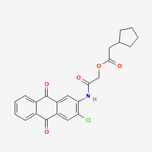2-Cyclopentylacetic acid [2-[(3-chloro-9,10-dioxo-2-anthracenyl)amino]-2-oxoethyl] ester