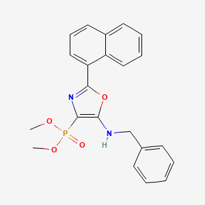 molecular formula C22H21N2O4P B1226480 dimethyl [5-(benzylamino)-2-(naphthalen-1-yl)-1,3-oxazol-4-yl]phosphonate 