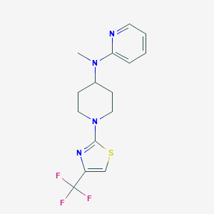 molecular formula C15H17F3N4S B12264924 N-methyl-N-{1-[4-(trifluoromethyl)-1,3-thiazol-2-yl]piperidin-4-yl}pyridin-2-amine 