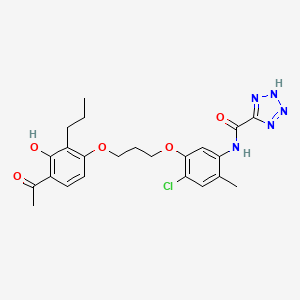 N-[5-[3-(4-acetyl-3-hydroxy-2-propylphenoxy)propoxy]-4-chloro-2-methylphenyl]-2H-tetrazole-5-carboxamide