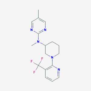 molecular formula C17H20F3N5 B12264998 N,5-dimethyl-N-{1-[3-(trifluoromethyl)pyridin-2-yl]piperidin-3-yl}pyrimidin-2-amine 