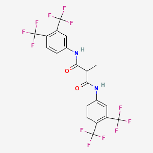molecular formula C20H12F12N2O2 B1226500 N,N'-Bis(3,4-ditrifluoromethylphenyl)methylmalonamide CAS No. 60131-74-0