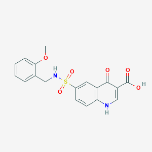 6-[(2-methoxyphenyl)methylsulfamoyl]-4-oxo-1H-quinoline-3-carboxylic acid