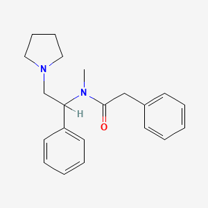 N-methyl-2-phenyl-N-[1-phenyl-2-(1-pyrrolidinyl)ethyl]acetamide