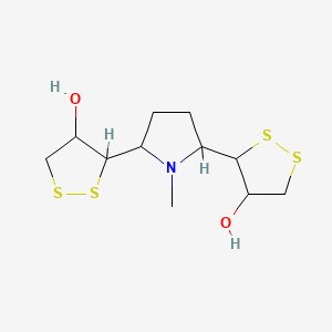 3-[5-(4-Hydroxydithiolan-3-yl)-1-methylpyrrolidin-2-yl]dithiolan-4-ol