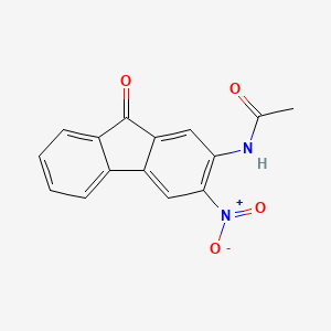 molecular formula C15H10N2O4 B1226516 2-Acetamido-3-nitro-9-fluorenone CAS No. 13287-73-5