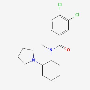 3,4-dichloro-N-methyl-N-[2-(1-pyrrolidinyl)cyclohexyl]benzamide