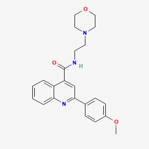 2-(4-methoxyphenyl)-N-[2-(4-morpholinyl)ethyl]-4-quinolinecarboxamide