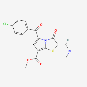 5-(4-Chlorobenzoyl)-2-[(Z)-(dimethylamino)methylene]-3-oxo-2,3-dihydropyrrolo[2,1-b]thiazole-7-carboxylic acid methyl ester