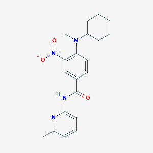 molecular formula C20H24N4O3 B1226535 4-[cyclohexyl(methyl)amino]-N-(6-methyl-2-pyridinyl)-3-nitrobenzamide 