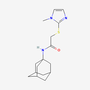 N-(1-adamantyl)-2-[(1-methyl-2-imidazolyl)thio]acetamide